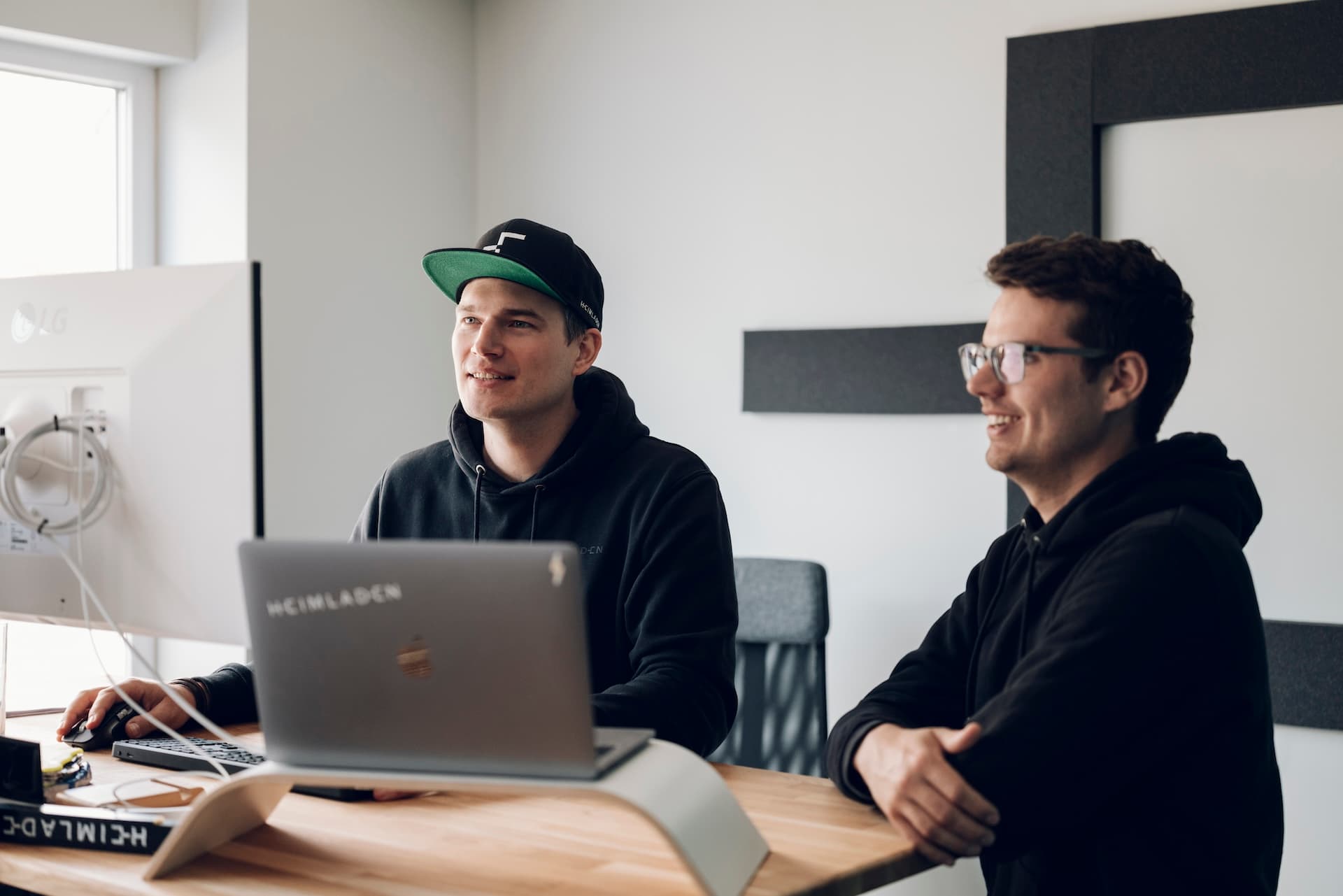 Max and Christian in Heimladen's office