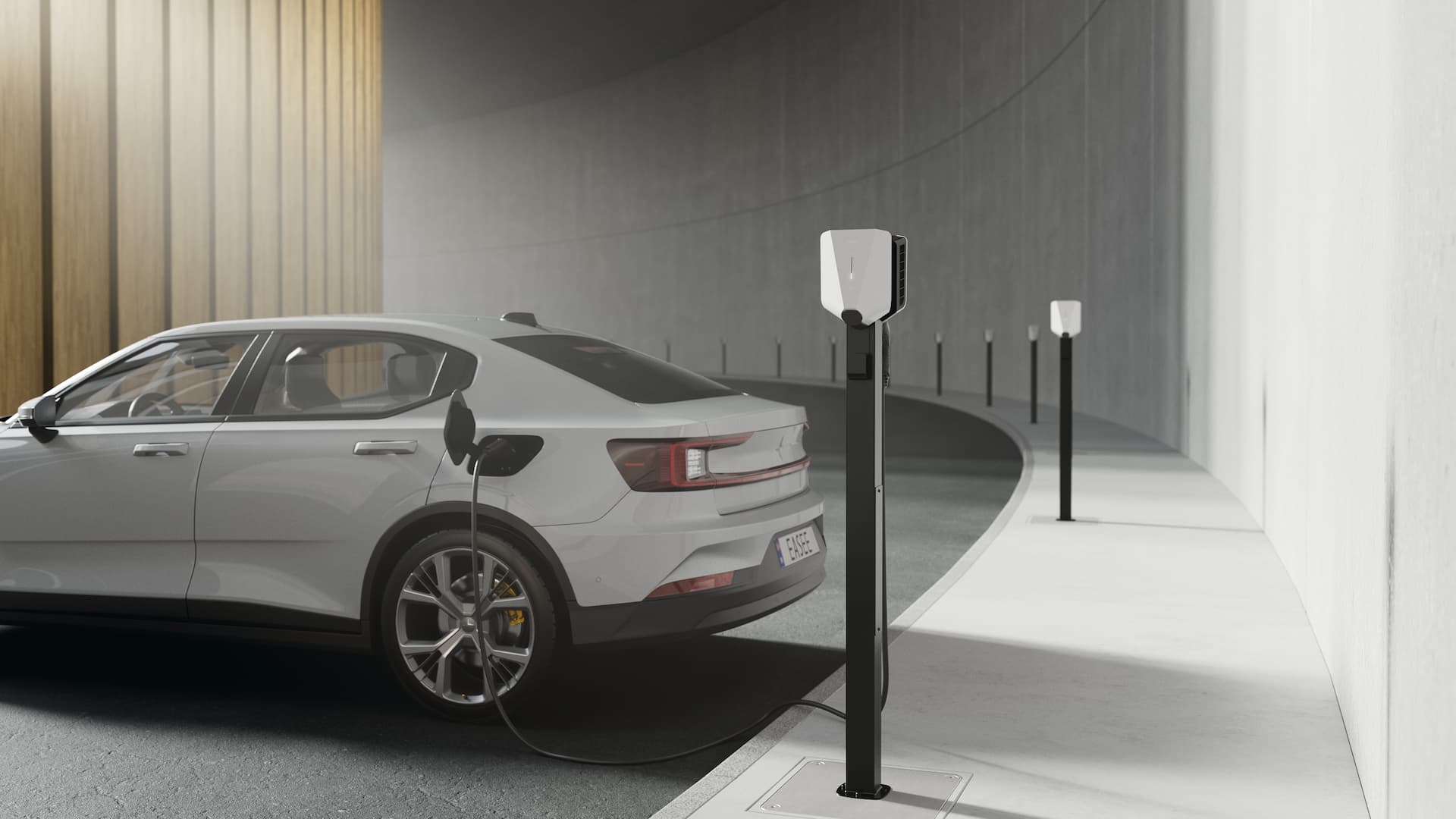 White EV and chargers in MDU