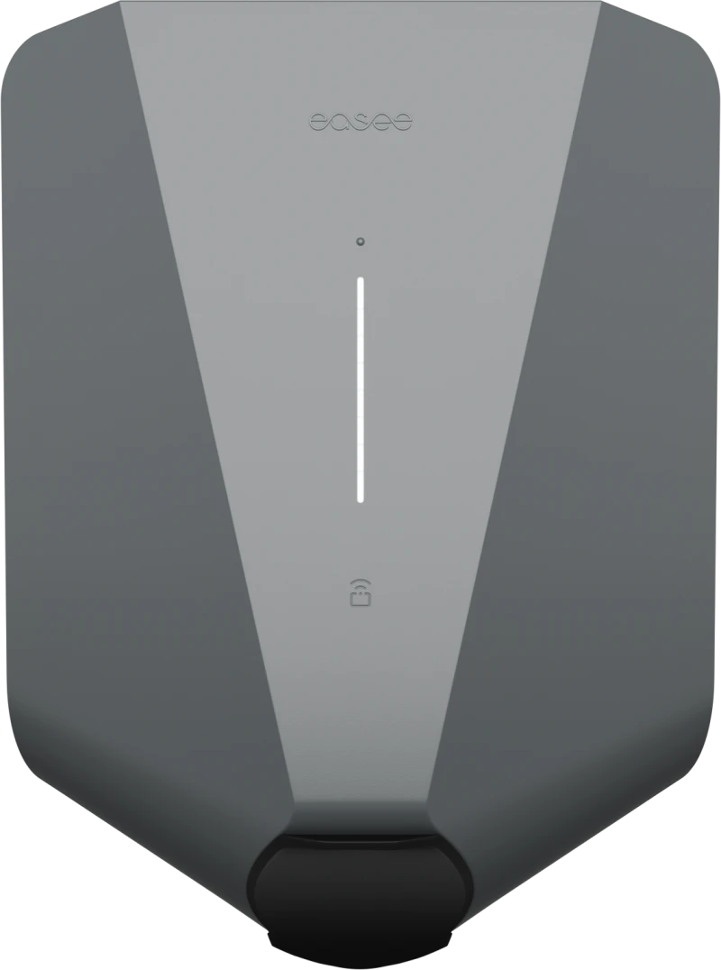 A gray EV charger